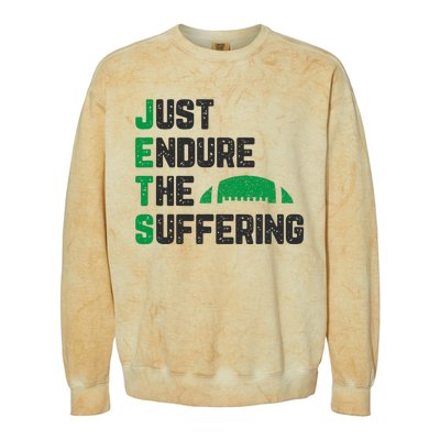 Just Endure The Suffering Football Vintage Colorblast Crewneck Sweatshirt