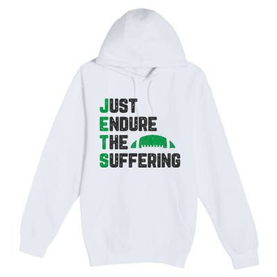 Just Endure The Suffering Football Vintage Premium Pullover Hoodie