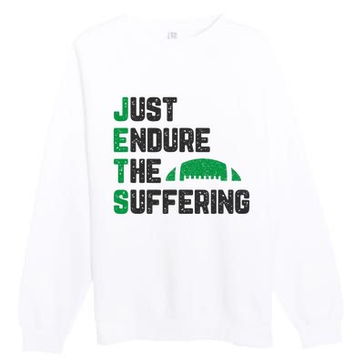 Just Endure The Suffering Football Vintage Premium Crewneck Sweatshirt