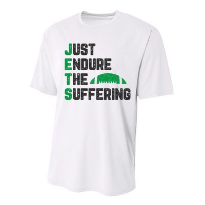 Just Endure The Suffering Football Vintage Performance Sprint T-Shirt