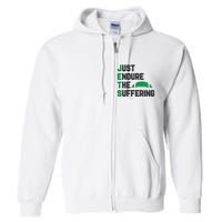 Just Endure The Suffering Football Vintage Full Zip Hoodie