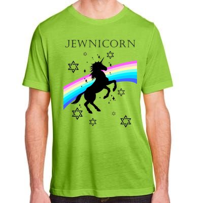 Jewnicorn Funny Hanukkah Unicorn Adult ChromaSoft Performance T-Shirt