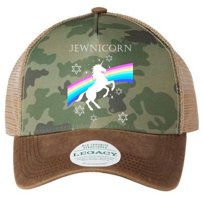 Jewnicorn Funny Hanukkah Unicorn Legacy Tie Dye Trucker Hat