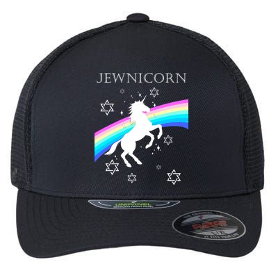 Jewnicorn Funny Hanukkah Unicorn Flexfit Unipanel Trucker Cap