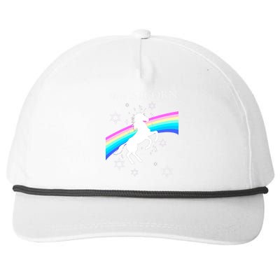 Jewnicorn Funny Hanukkah Unicorn Snapback Five-Panel Rope Hat