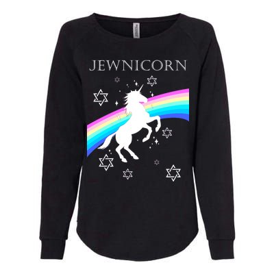 Jewnicorn Funny Hanukkah Unicorn Womens California Wash Sweatshirt