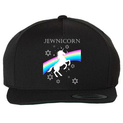 Jewnicorn Funny Hanukkah Unicorn Wool Snapback Cap