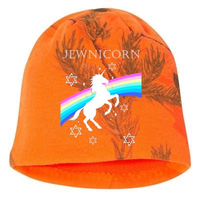 Jewnicorn Funny Hanukkah Unicorn Kati - Camo Knit Beanie