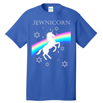 Jewnicorn Funny Hanukkah Unicorn Tall T-Shirt