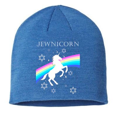 Jewnicorn Funny Hanukkah Unicorn Sustainable Beanie