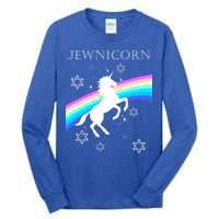 Jewnicorn Funny Hanukkah Unicorn Tall Long Sleeve T-Shirt