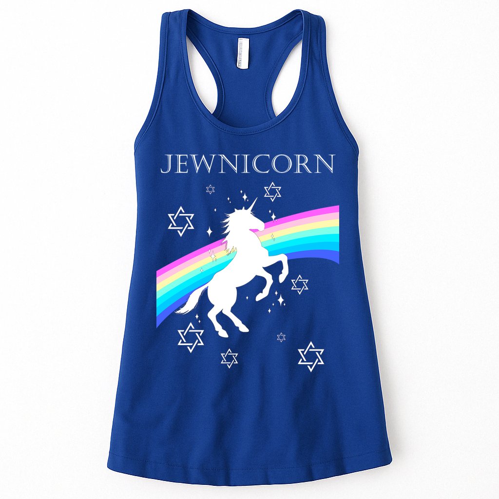Jewnicorn Funny Hanukkah Unicorn Womens Tank Top