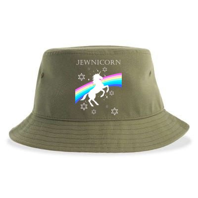 Jewnicorn Funny Hanukkah Unicorn Sustainable Bucket Hat