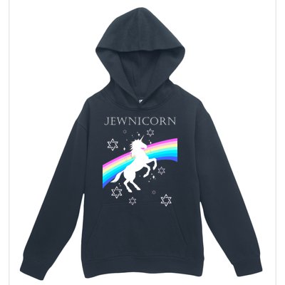 Jewnicorn Funny Hanukkah Unicorn Urban Pullover Hoodie