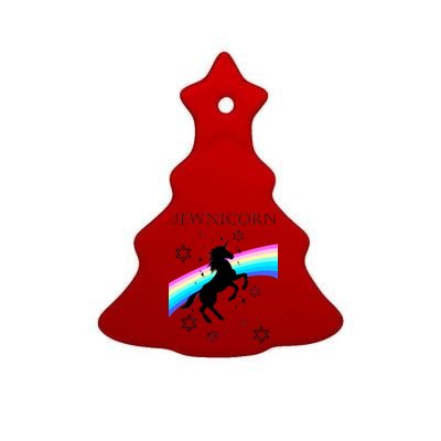 Jewnicorn Funny Hanukkah Unicorn Ceramic Tree Ornament