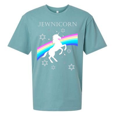 Jewnicorn Funny Hanukkah Unicorn Sueded Cloud Jersey T-Shirt