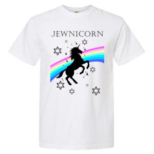 Jewnicorn Funny Hanukkah Unicorn Garment-Dyed Heavyweight T-Shirt