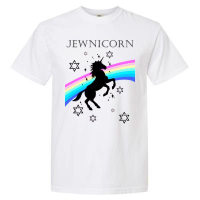 Jewnicorn Funny Hanukkah Unicorn Garment-Dyed Heavyweight T-Shirt