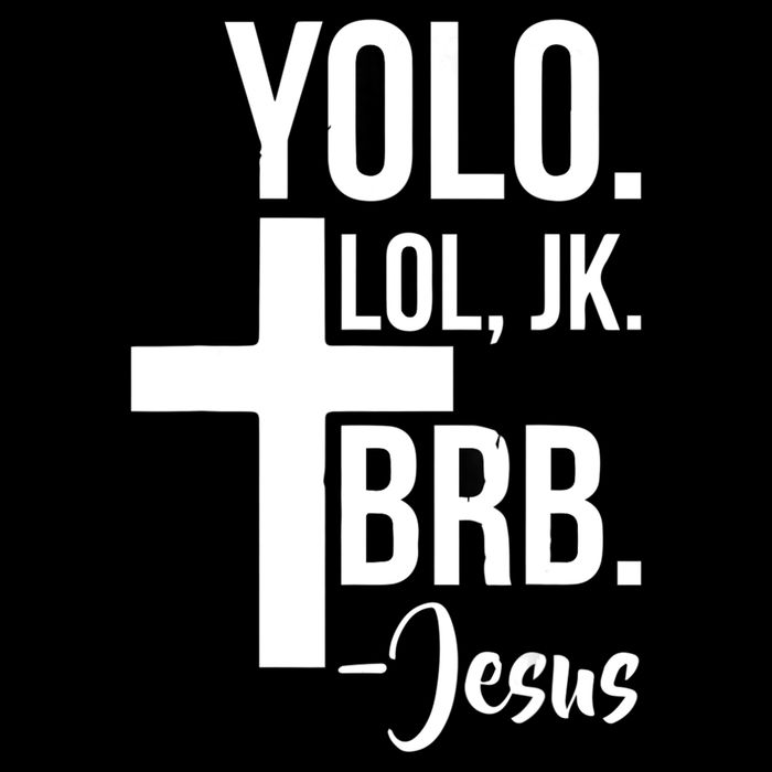 Jesus Easter Yolo Jk Brb Texting Tall T-Shirt