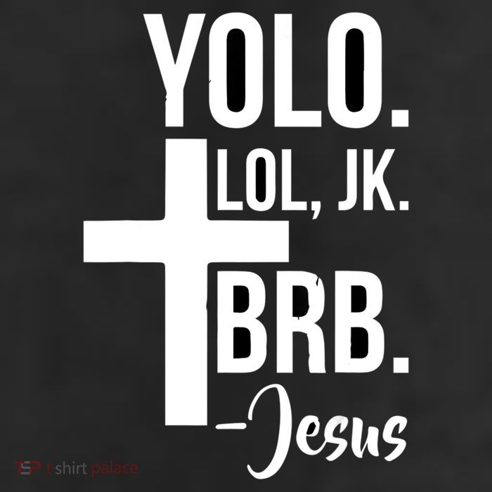 Jesus Easter Yolo Jk Brb Texting 25L Jumbo Tote