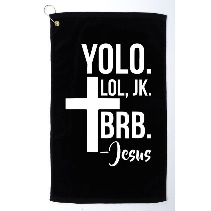Jesus Easter Yolo Jk Brb Texting Golf Towel