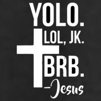 Jesus Easter Yolo Jk Brb Texting Golf Towel