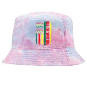 Juneteenth Freeish 1865 American Flag Black Lives Matter Cool Gift Tie-Dyed Bucket Hat