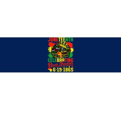 Juneteenth Freedom 1865 Celebrating Emancipation Black Women Bumper Sticker