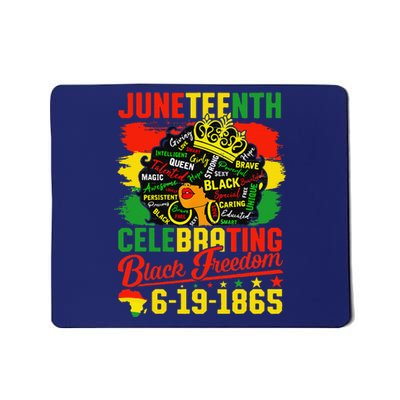 Juneteenth Freedom 1865 Celebrating Emancipation Black Women Mousepad