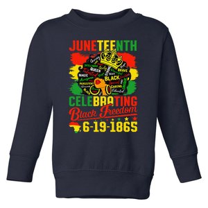 Juneteenth Freedom 1865 Celebrating Emancipation Black Women Toddler Sweatshirt