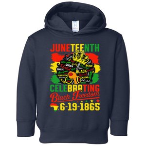 Juneteenth Freedom 1865 Celebrating Emancipation Black Women Toddler Hoodie