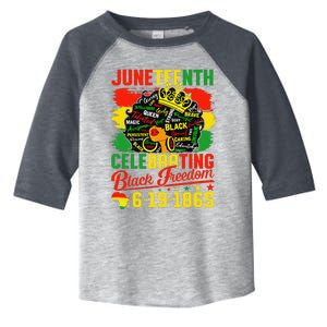 Juneteenth Freedom 1865 Celebrating Emancipation Black Women Toddler Fine Jersey T-Shirt