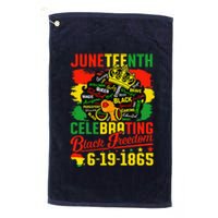 Juneteenth Freedom 1865 Celebrating Emancipation Black Women Platinum Collection Golf Towel