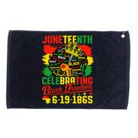 Juneteenth Freedom 1865 Celebrating Emancipation Black Women Grommeted Golf Towel