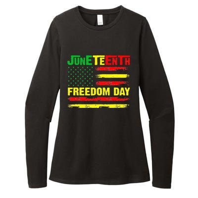 Juneteenth Flag 1865 Black Pride African American History Womens CVC Long Sleeve Shirt