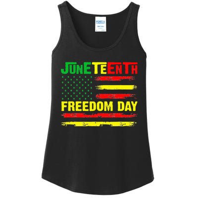 Juneteenth Flag 1865 Black Pride African American History Ladies Essential Tank