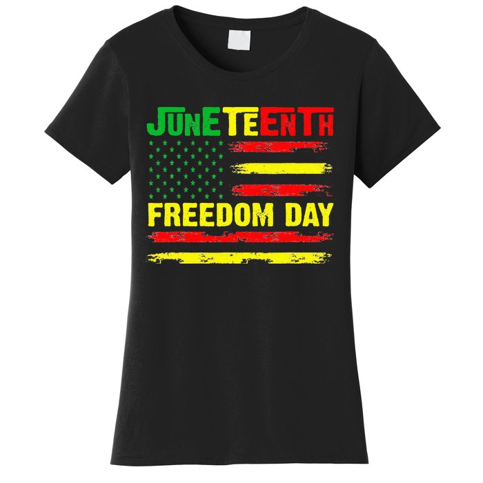 Juneteenth Flag 1865 Black Pride African American History Women's T-Shirt