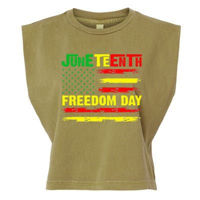 Juneteenth Flag 1865 Black Pride African American History Garment-Dyed Women's Muscle Tee