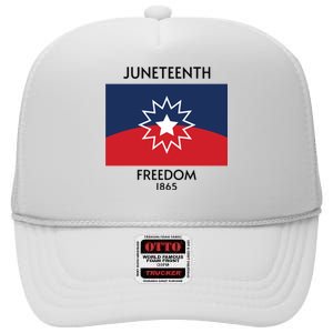 Juneteenth Freedom 1865 Celebration Black History High Crown Mesh Back Trucker Hat