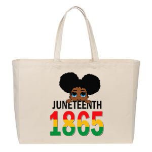 Juneteenth  Flag 1865 Cotton Canvas Jumbo Tote