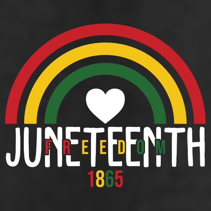 Juneteenth Freedom 1865 Rainbow 7 Panel Mesh Trucker Snapback Hat