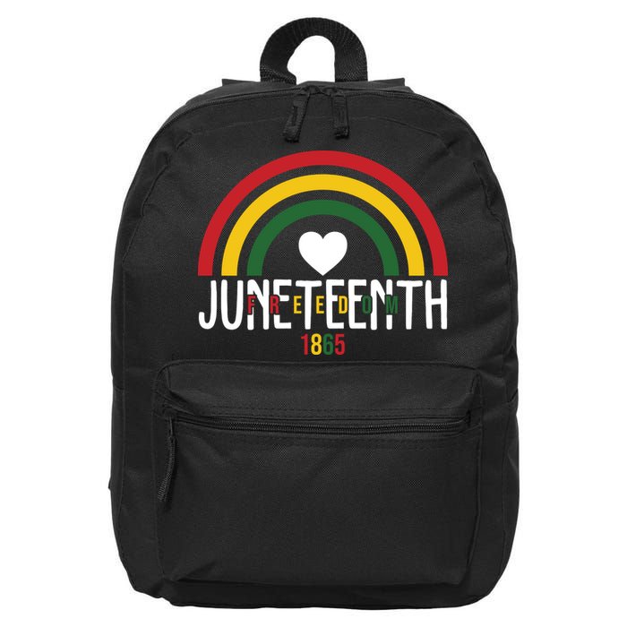 Juneteenth Freedom 1865 Rainbow 16 in Basic Backpack