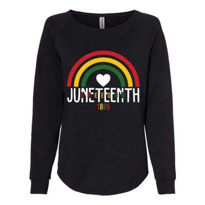 Juneteenth Freedom 1865 Rainbow Womens California Wash Sweatshirt