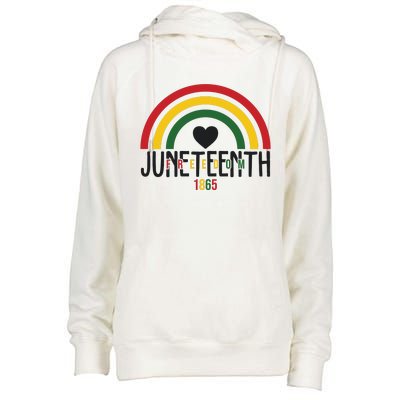 Juneteenth Freedom 1865 Rainbow Womens Funnel Neck Pullover Hood