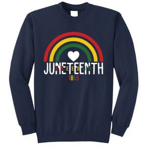 Juneteenth Freedom 1865 Rainbow Tall Sweatshirt