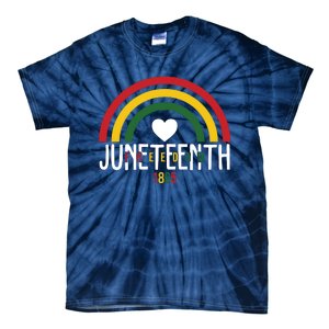 Juneteenth Freedom 1865 Rainbow Tie-Dye T-Shirt