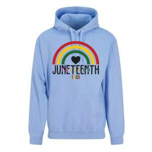 Juneteenth Freedom 1865 Rainbow Unisex Surf Hoodie