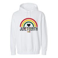 Juneteenth Freedom 1865 Rainbow Garment-Dyed Fleece Hoodie