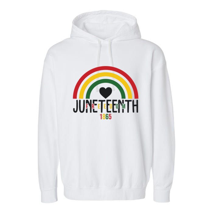 Juneteenth Freedom 1865 Rainbow Garment-Dyed Fleece Hoodie