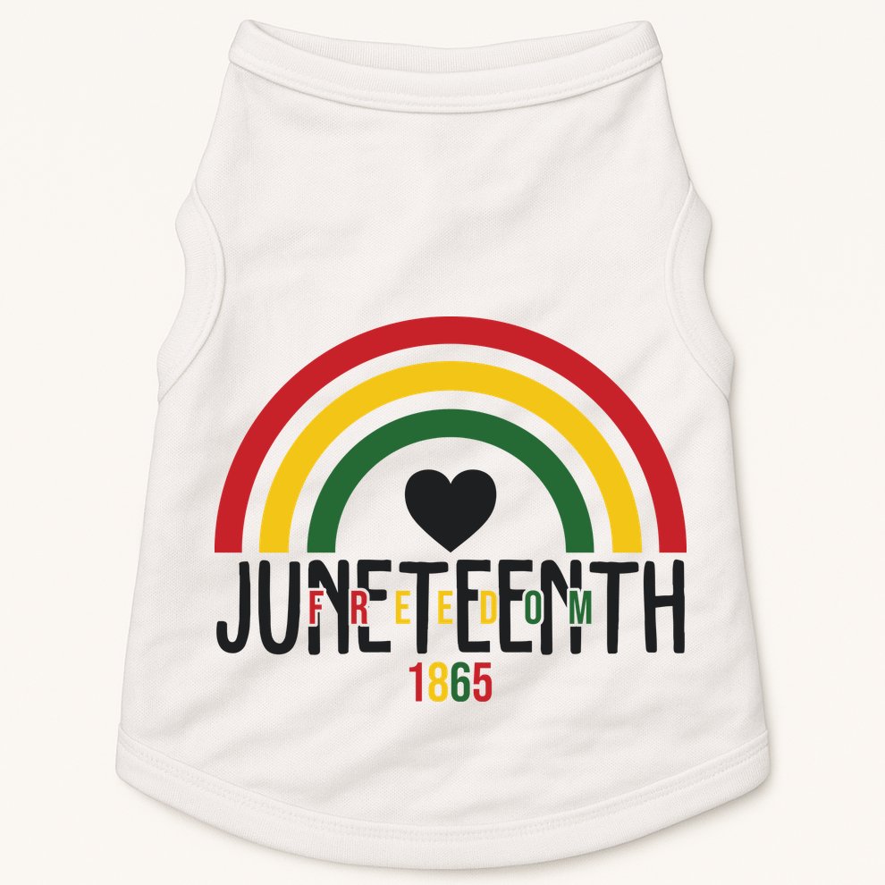 Juneteenth Freedom 1865 Rainbow Doggie Tank